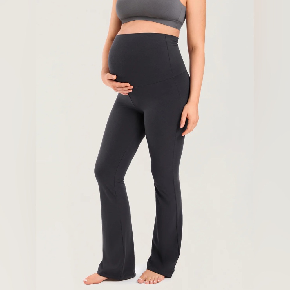 Cotton Foldover Maternity Flare Pants 30.5"